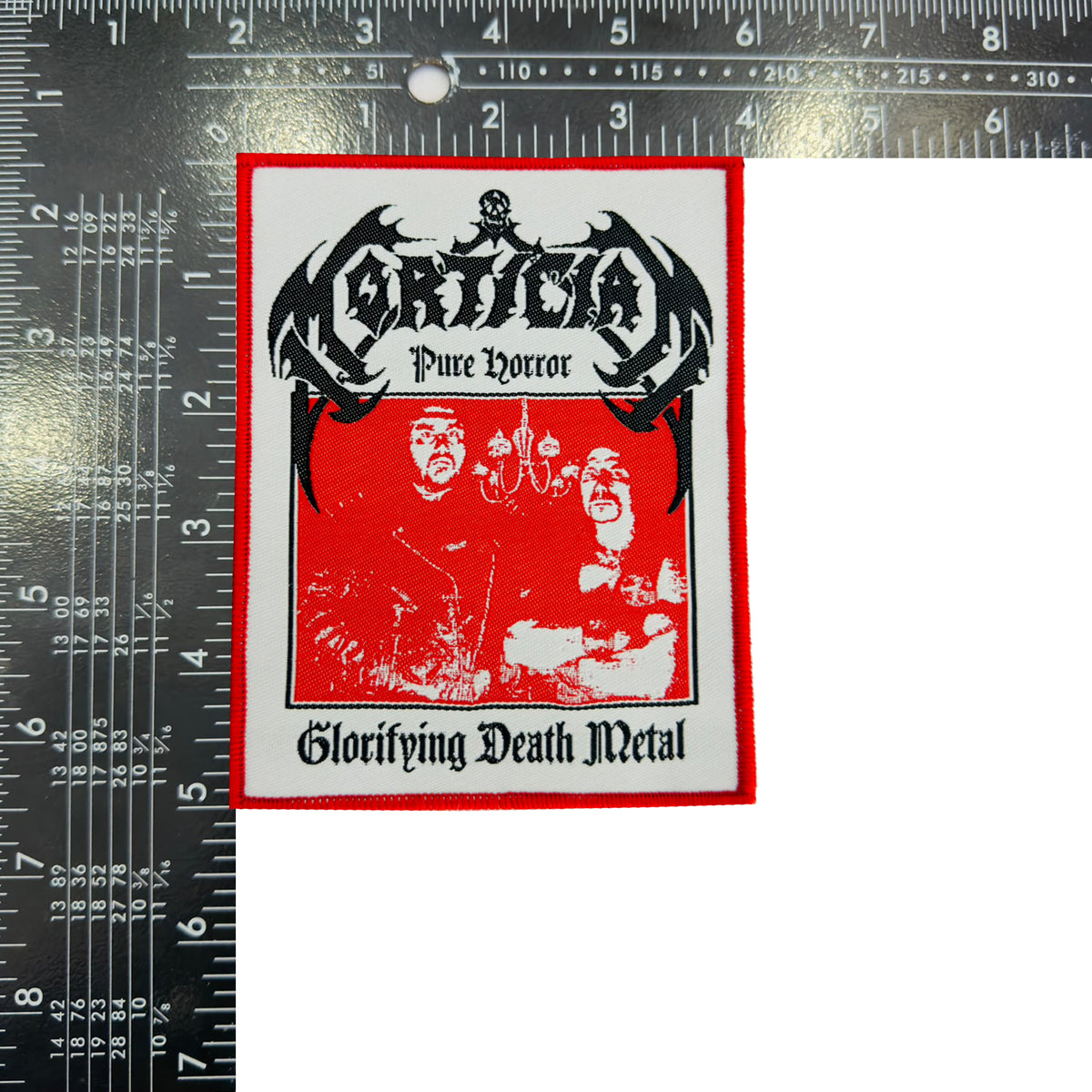 MORTICIAN - Pure Horror Glorifying Death Metal - Woven Patch