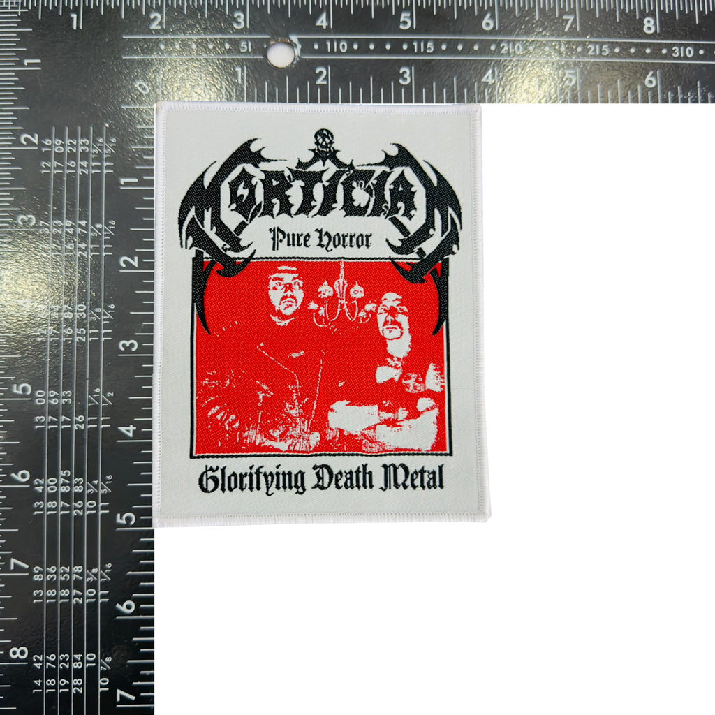 MORTICIAN - Pure Horror Glorifying Death Metal - Woven Patch