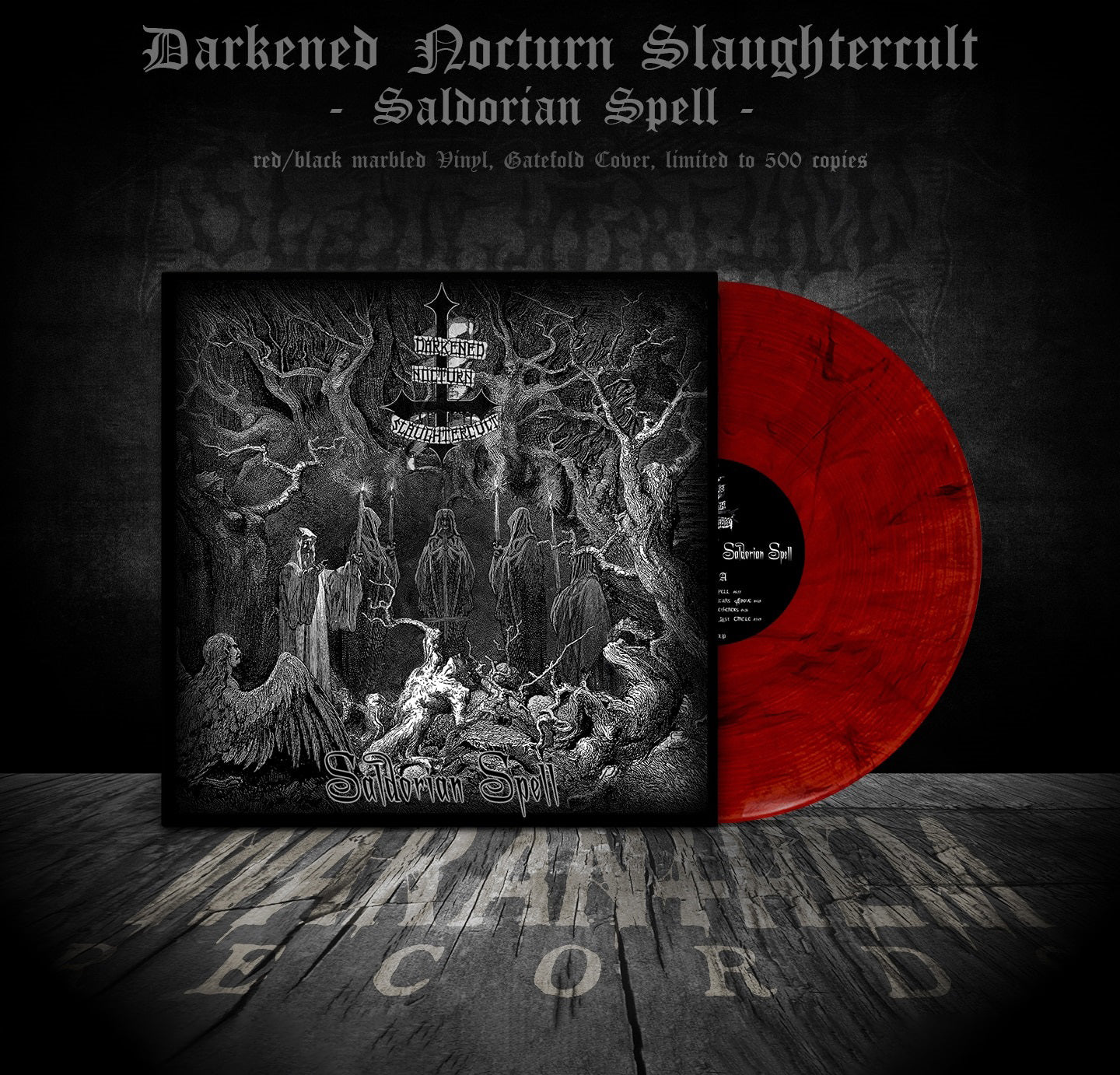 DARKENED NOCTURN SLAUGHTERCULT - Saldorian Spell (Reissue 2024 Gatefold Red/ Black Marbled Ltd.500) LP