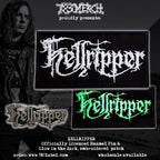 HELLRIPPER - Logo - (Glow In The Dark) Embroidered Patch + Enamel Pin BUNDLE