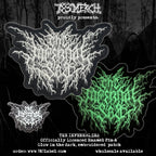 THE INFERNAL SEA - Logo - (Glow In The Dark) Embroidered Patch + Enamel Pin BUNDLE