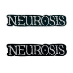 NEUROSIS logo oversized woven patch white border