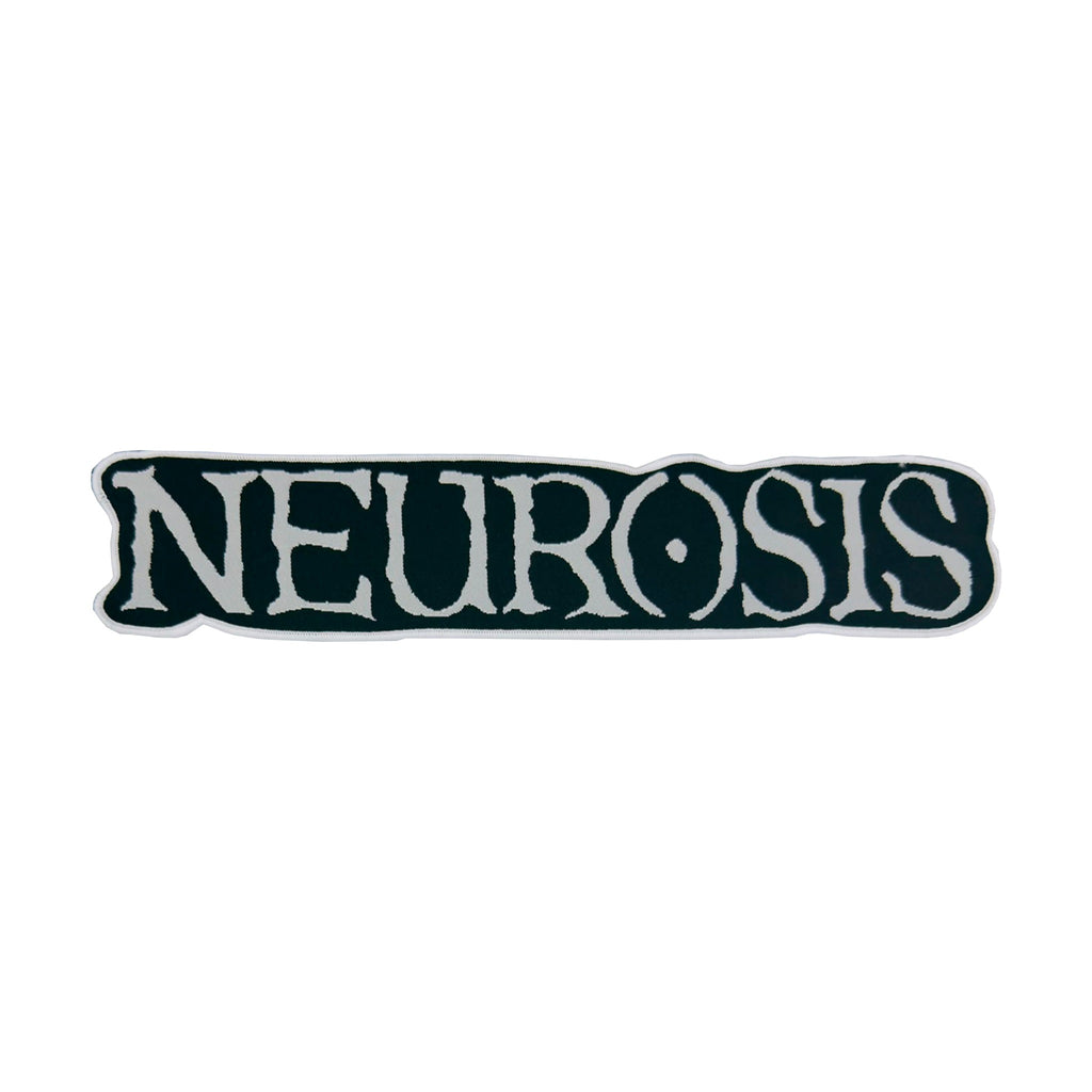 NEUROSIS logo oversized woven patch black border