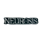 NEUROSIS logo oversized woven patch black border