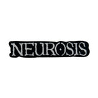 NEUROSIS logo oversized woven patch white border