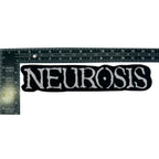 NEUROSIS logo oversized woven patch black border