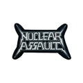 NUCLEAR ASSAULT logo oversized woven patch - black border