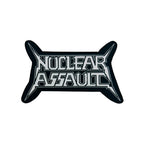 NUCLEAR ASSAULT logo oversized woven patch - black border