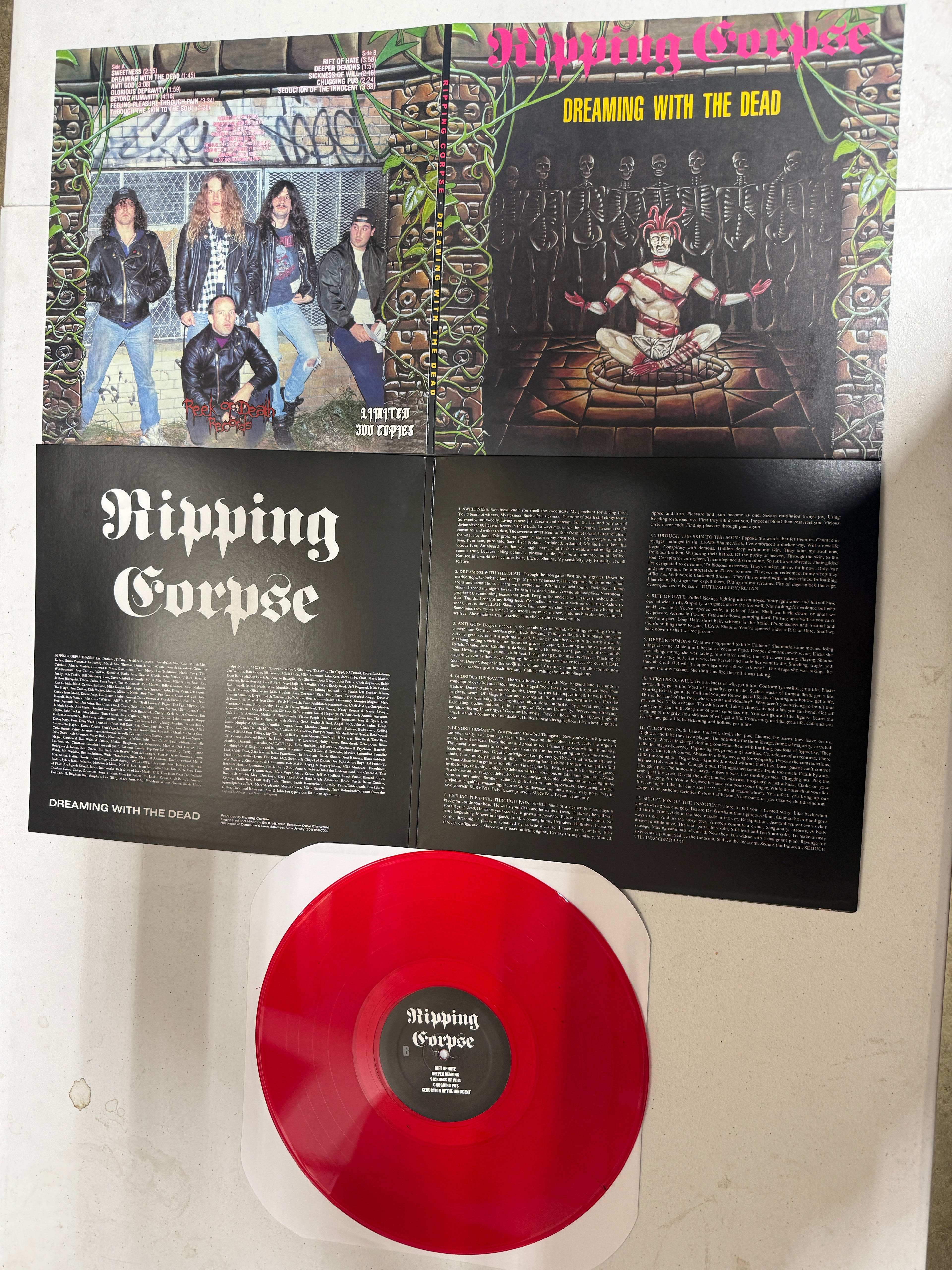 RIPPING CORPSE - Dreaming with the Dead  (Red Transparent Ltd. 300) LP