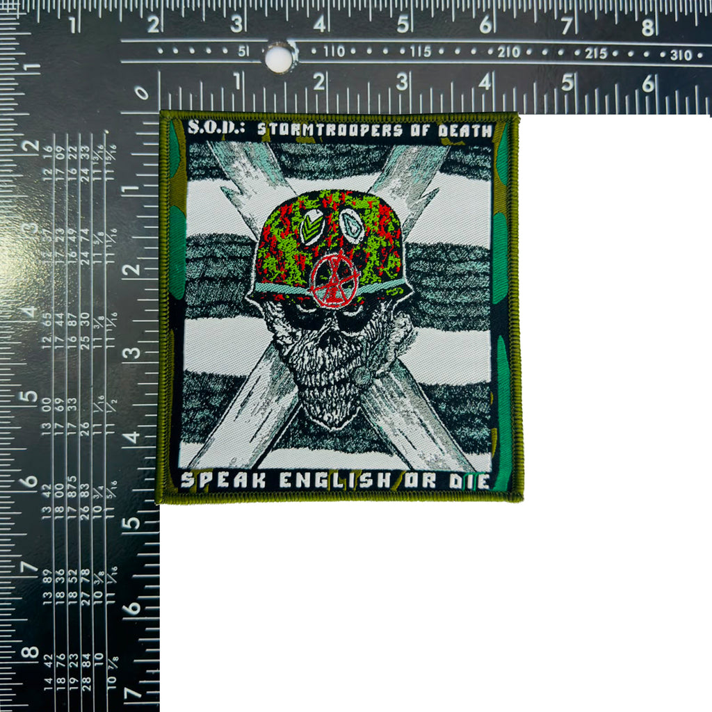 S.O.D.: Stormtroopers Of Death - Speak English Or Die - Woven Patch