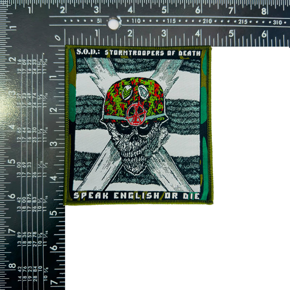 S.O.D.: Stormtroopers Of Death - Speak English Or Die - Woven Patch