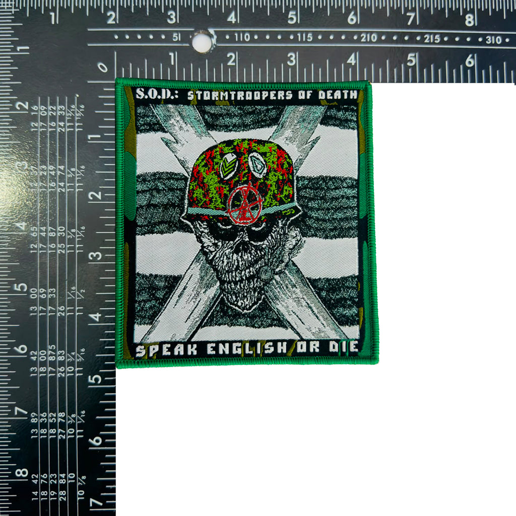 S.O.D.: Stormtroopers Of Death - Speak English Or Die - Woven Patch