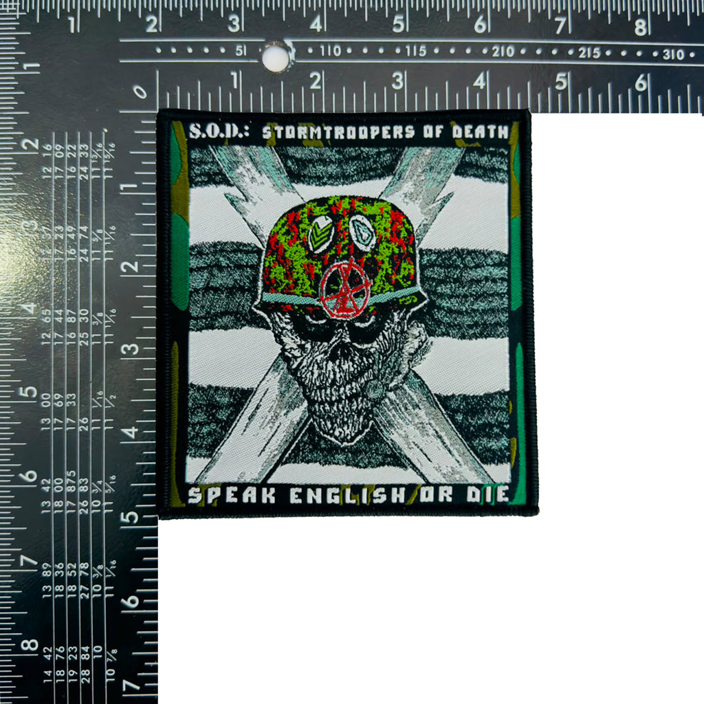 S.O.D.: Stormtroopers Of Death - Speak English Or Die - Woven Patch