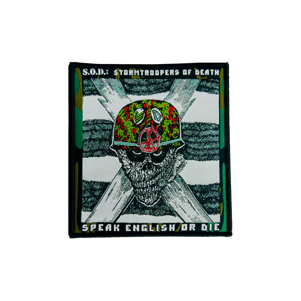 S.O.D.: Stormtroopers Of Death - Speak English Or Die - Woven Patch