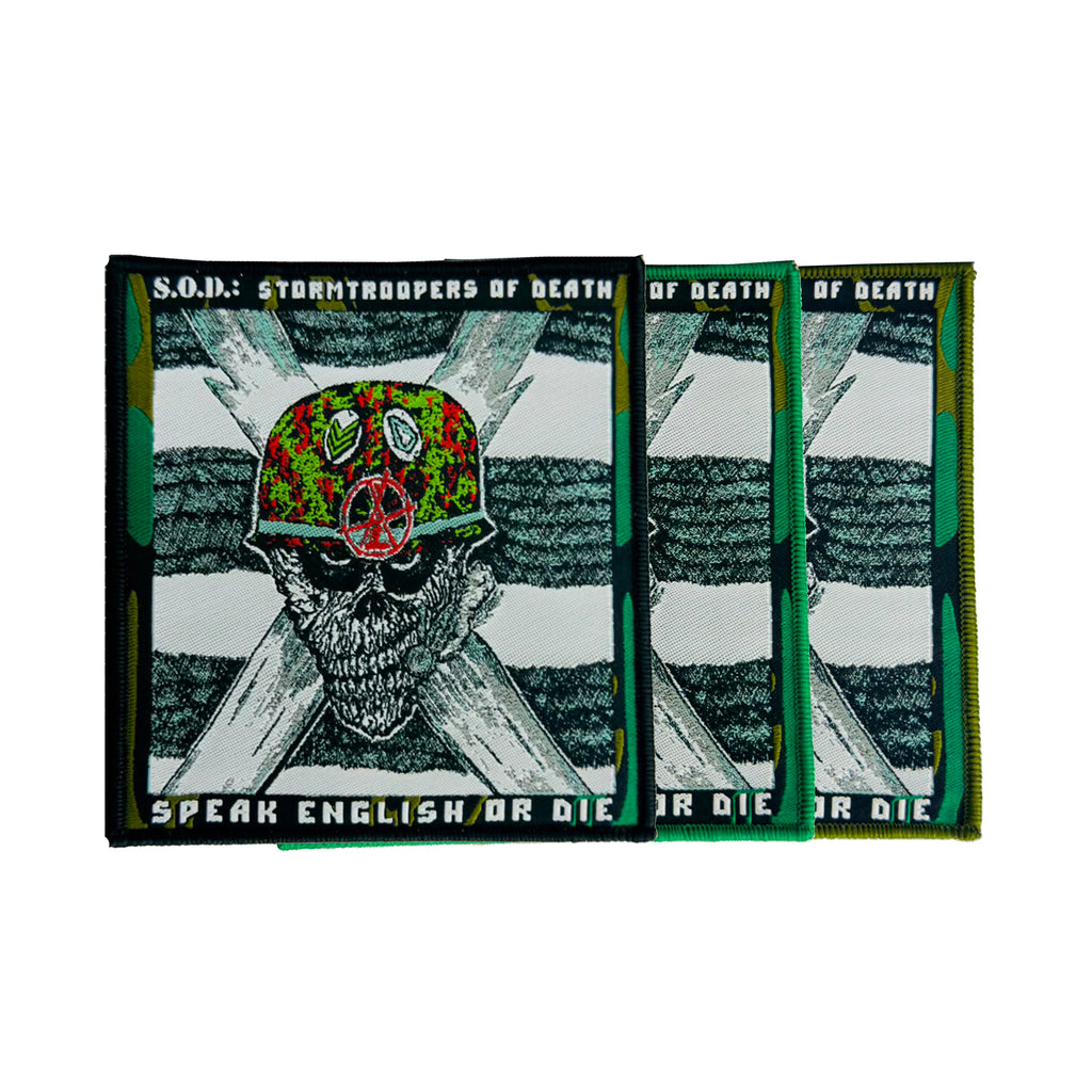 S.O.D.: Stormtroopers Of Death - Speak English Or Die - Woven Patch