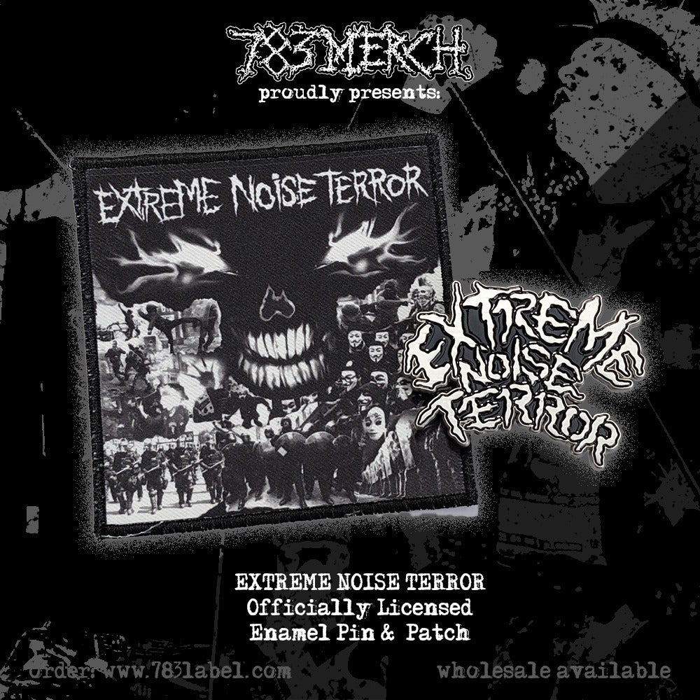 EXTREME NOISE TERROR - Logo - Patch + Enamel Pin BUNDLE