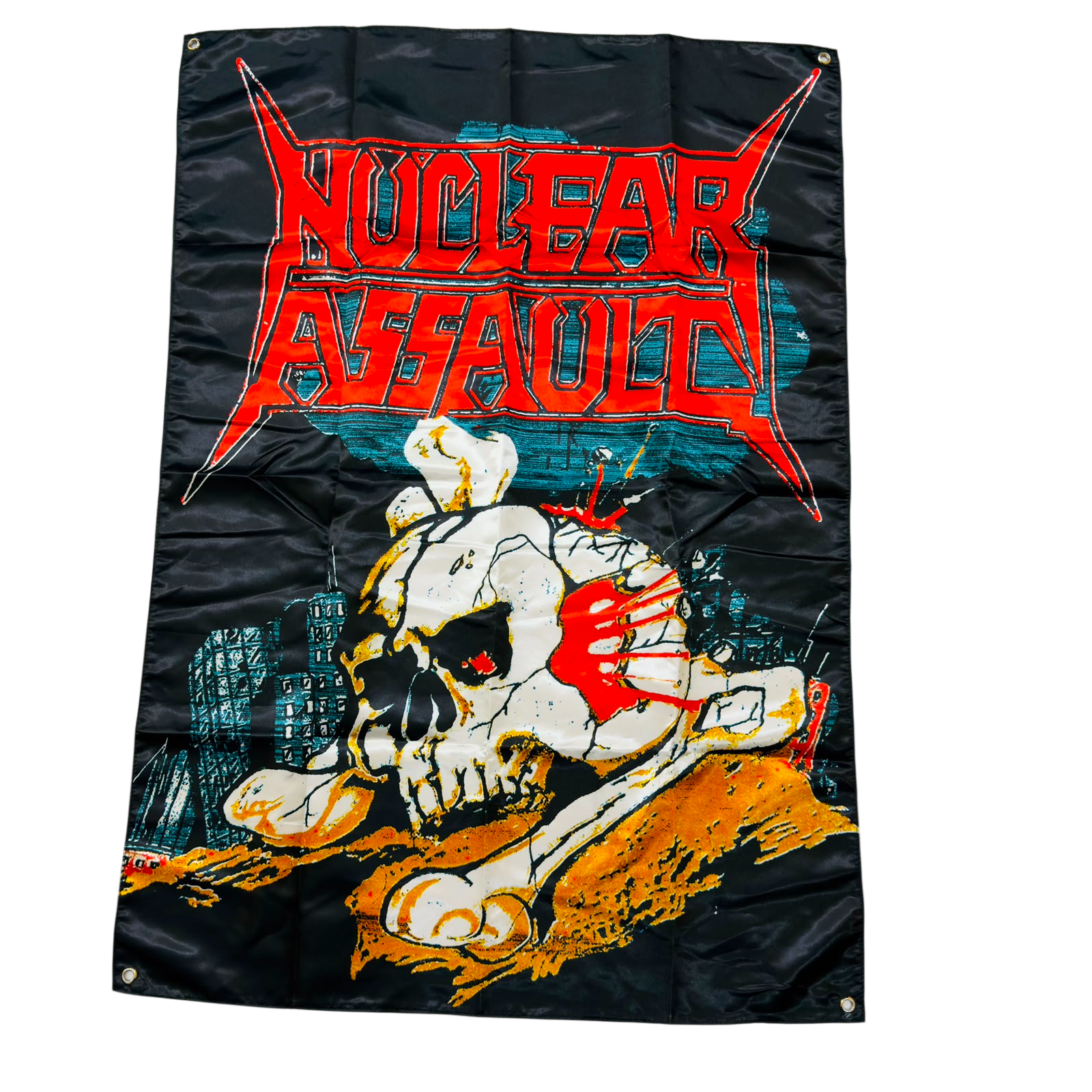 NUCLEAR ASSAULT - Handle With Care - 1991 Japan Tour - Wall Flag / Textile Poster