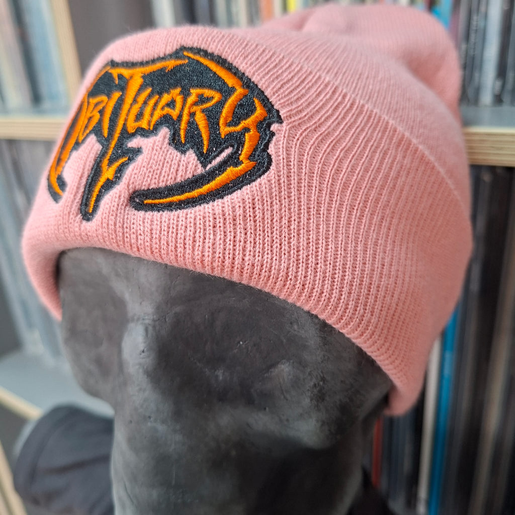 OBITUARY - (Orange) Logo (Pink) Beanie