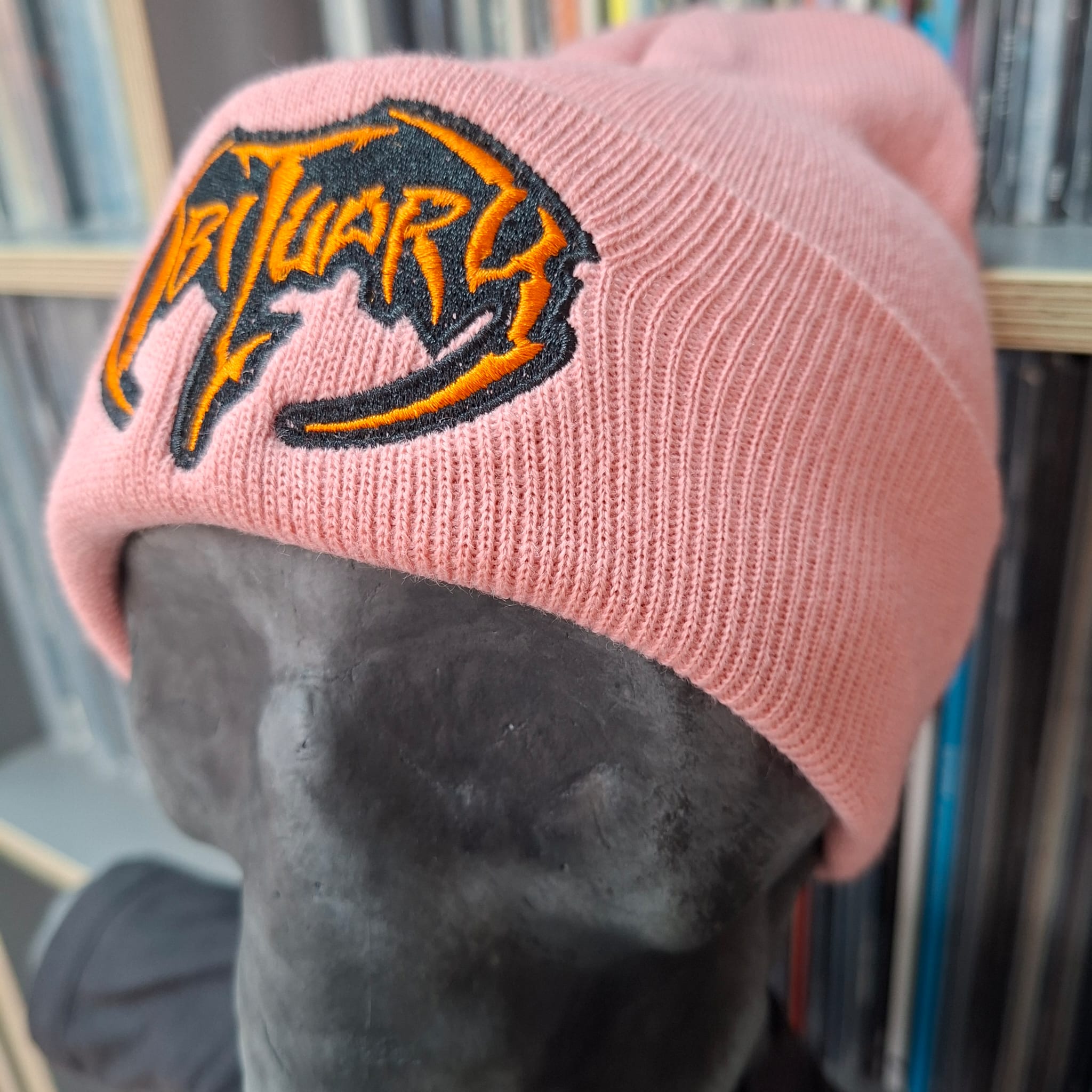 OBITUARY - (Orange) Logo (Pink) Beanie