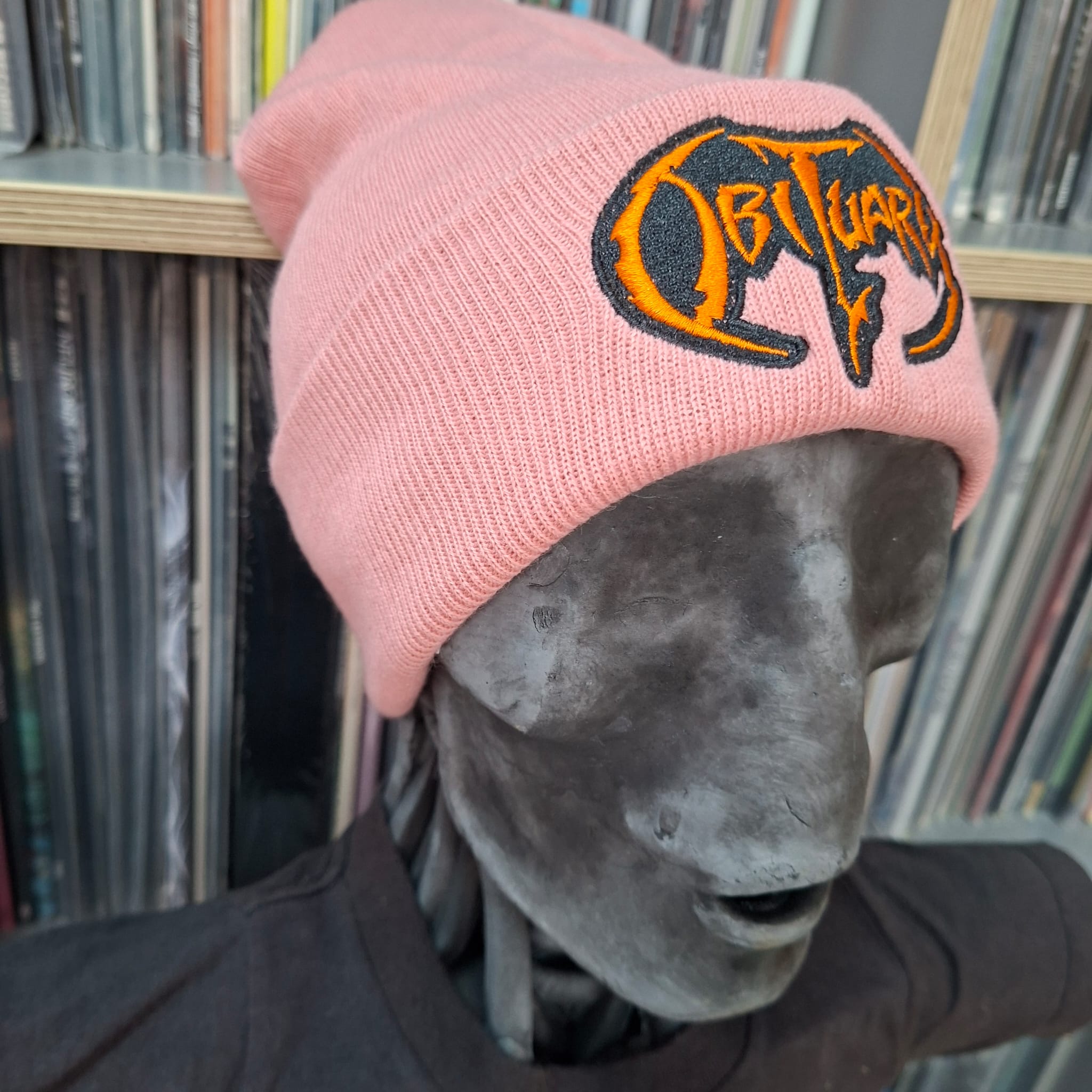 OBITUARY - (Orange) Logo (Pink) Beanie