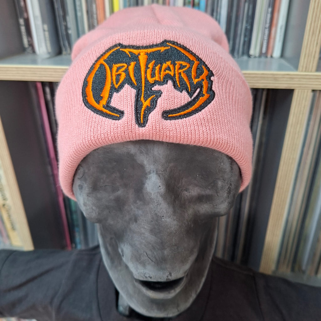 OBITUARY - (Orange) Logo (Pink) Beanie