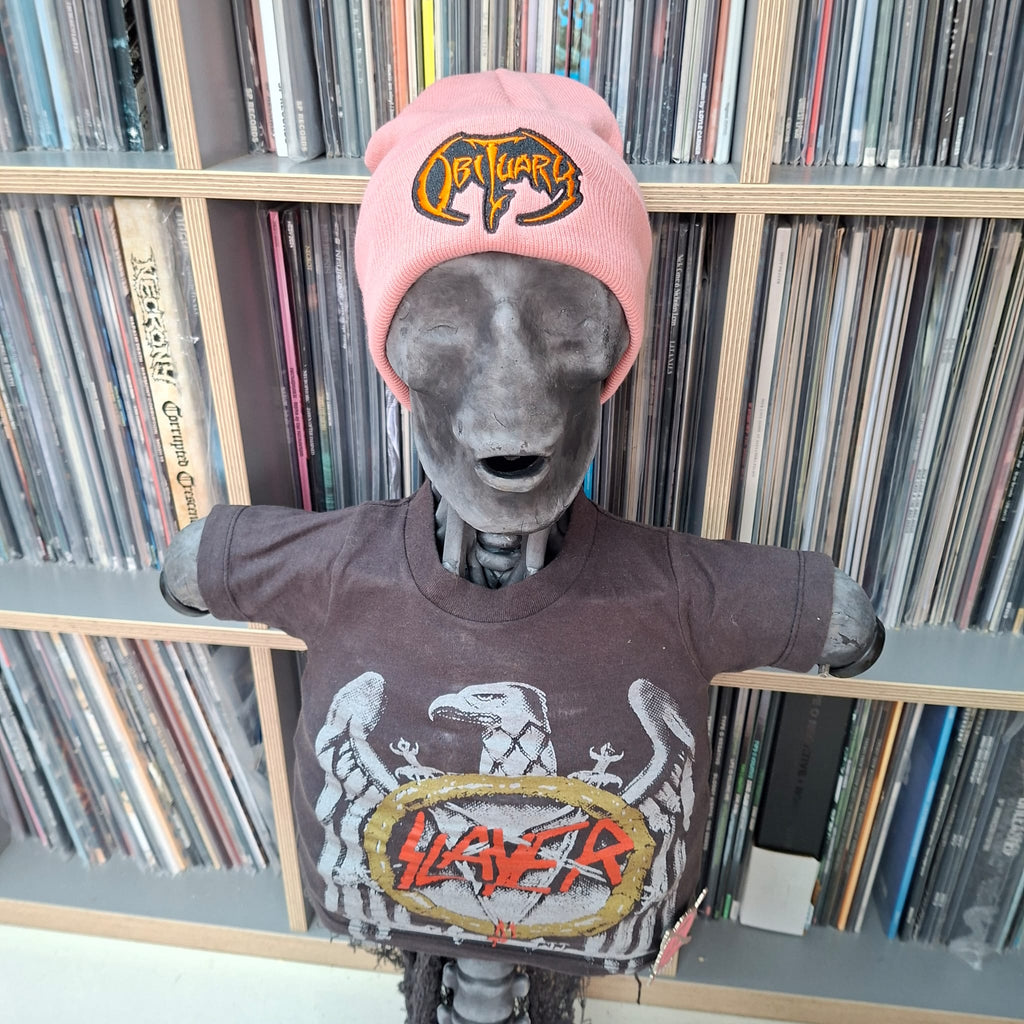 OBITUARY - (Orange) Logo (Pink) Beanie