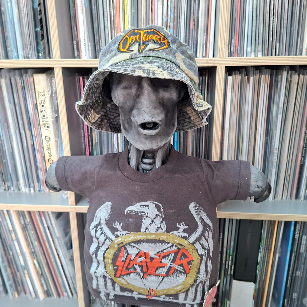 OBITUARY - (Orange) Logo - GREEN CAMO BUCKET HAT