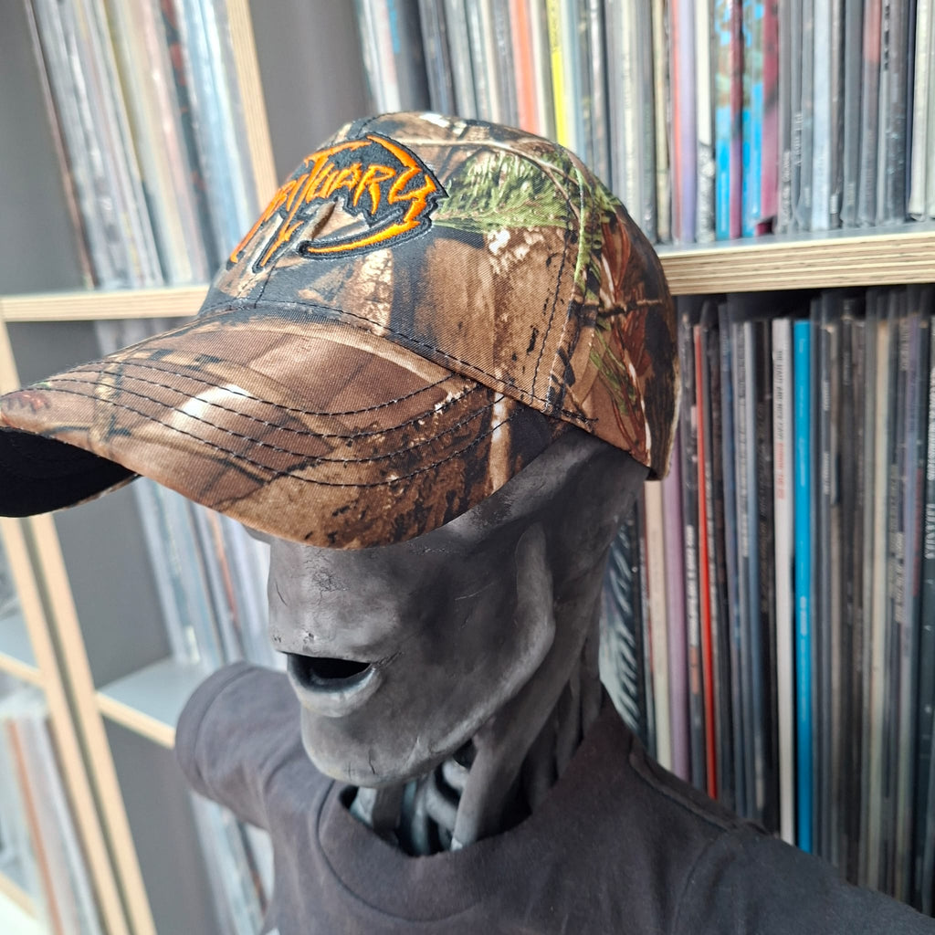 OBITUARY - (Orange) Logo - LEAF CAMO BASEBALL CAP