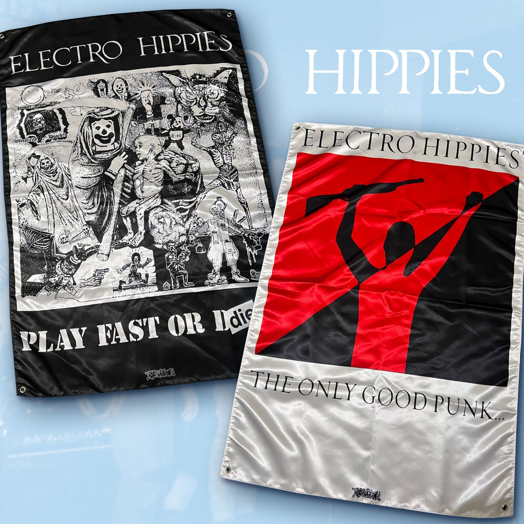 ELECTRO HIPPIES - Play Fast or Die - Wall Flag / Textile Poster