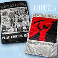 ELECTRO HIPPIES - Play Fast or Die - Wall Flag / Textile Poster