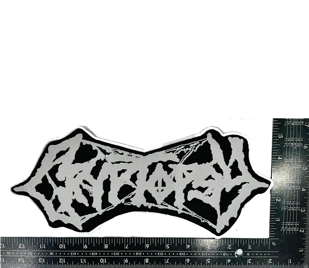 CRYPTOPSY - White Logo - Oversized Woven Patch