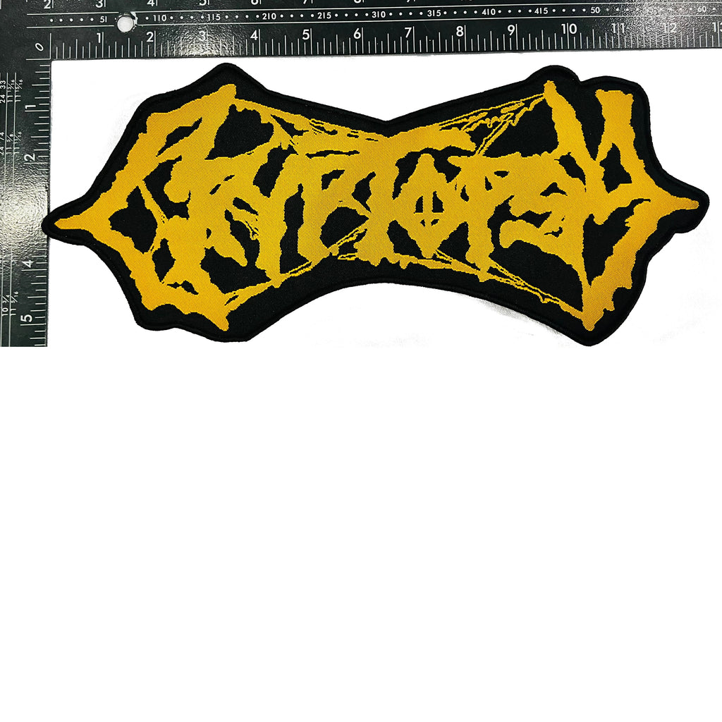 CRYPTOPSY - Yellow Logo - Oversized Woven Patch