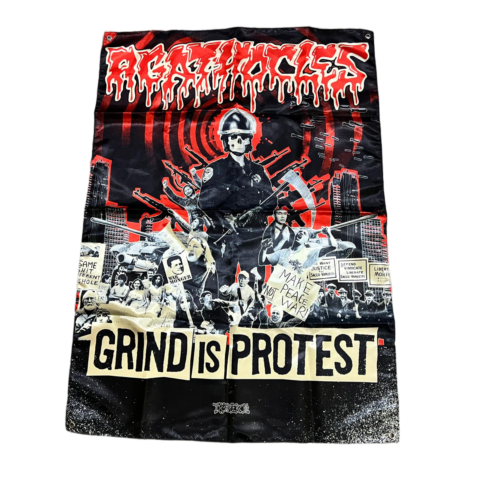 AGATHOCLES - Grind Is Protest - Wall Flag / Textile Poster