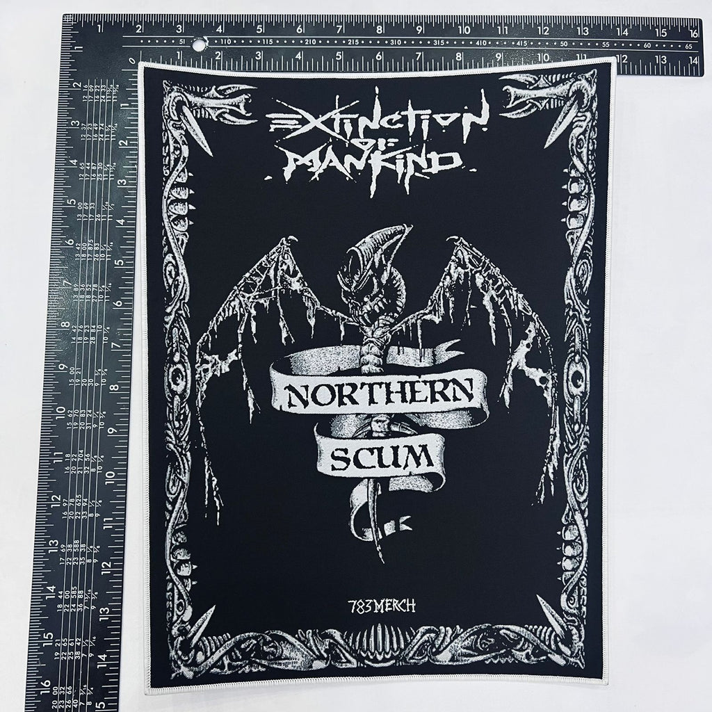EXTINCTION OF MANKIND - Northern Scum - Woven Backpatch