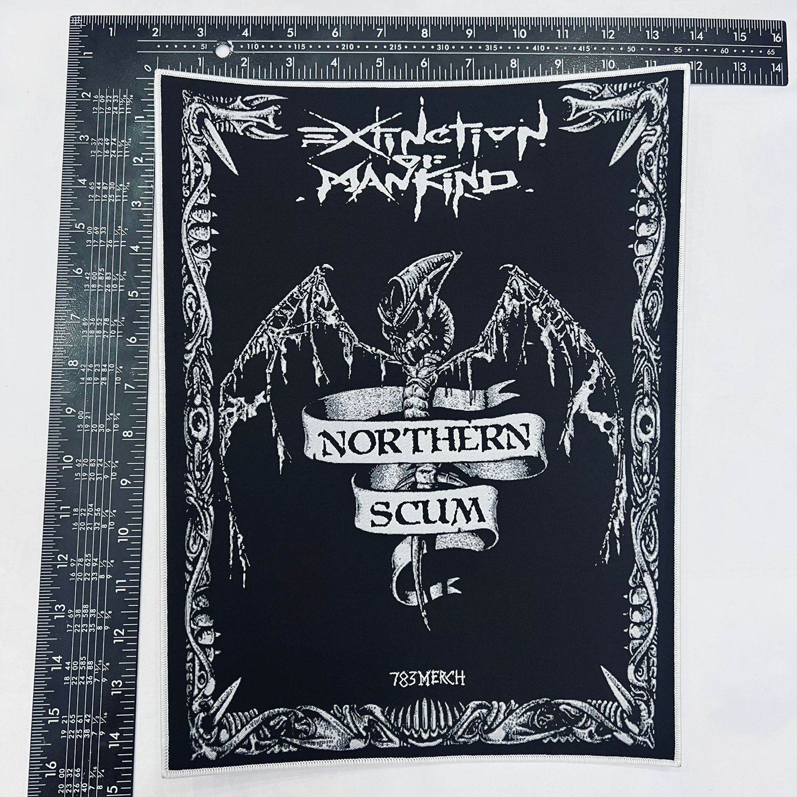 EXTINCTION OF MANKIND - Northern Scum - Woven Backpatch