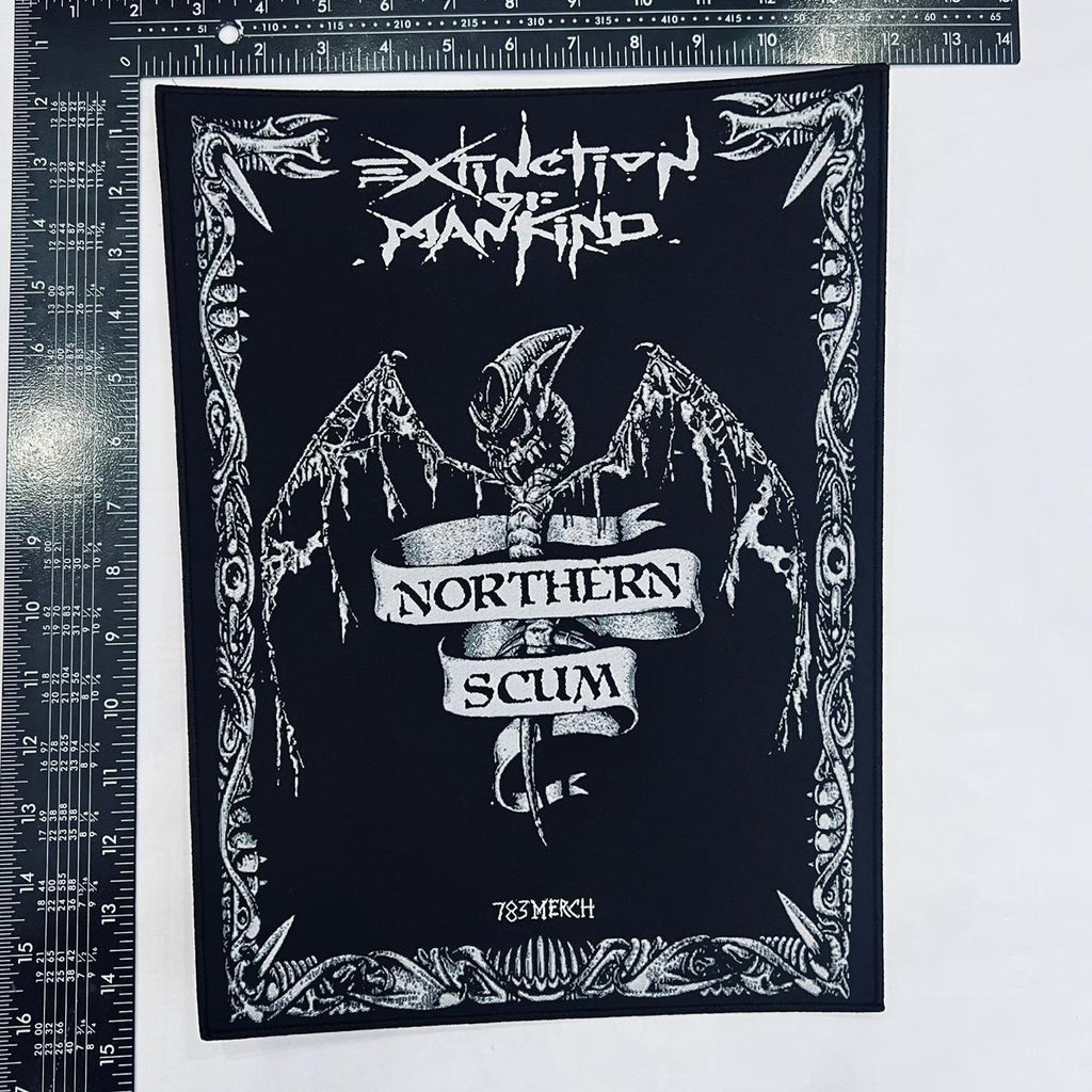 EXTINCTION OF MANKIND - Northern Scum - Woven Backpatch