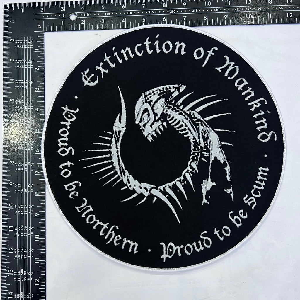 EXTINCTION OF MANKIND - Proud to be Northern - Proud to be Scum - Woven Backpatch