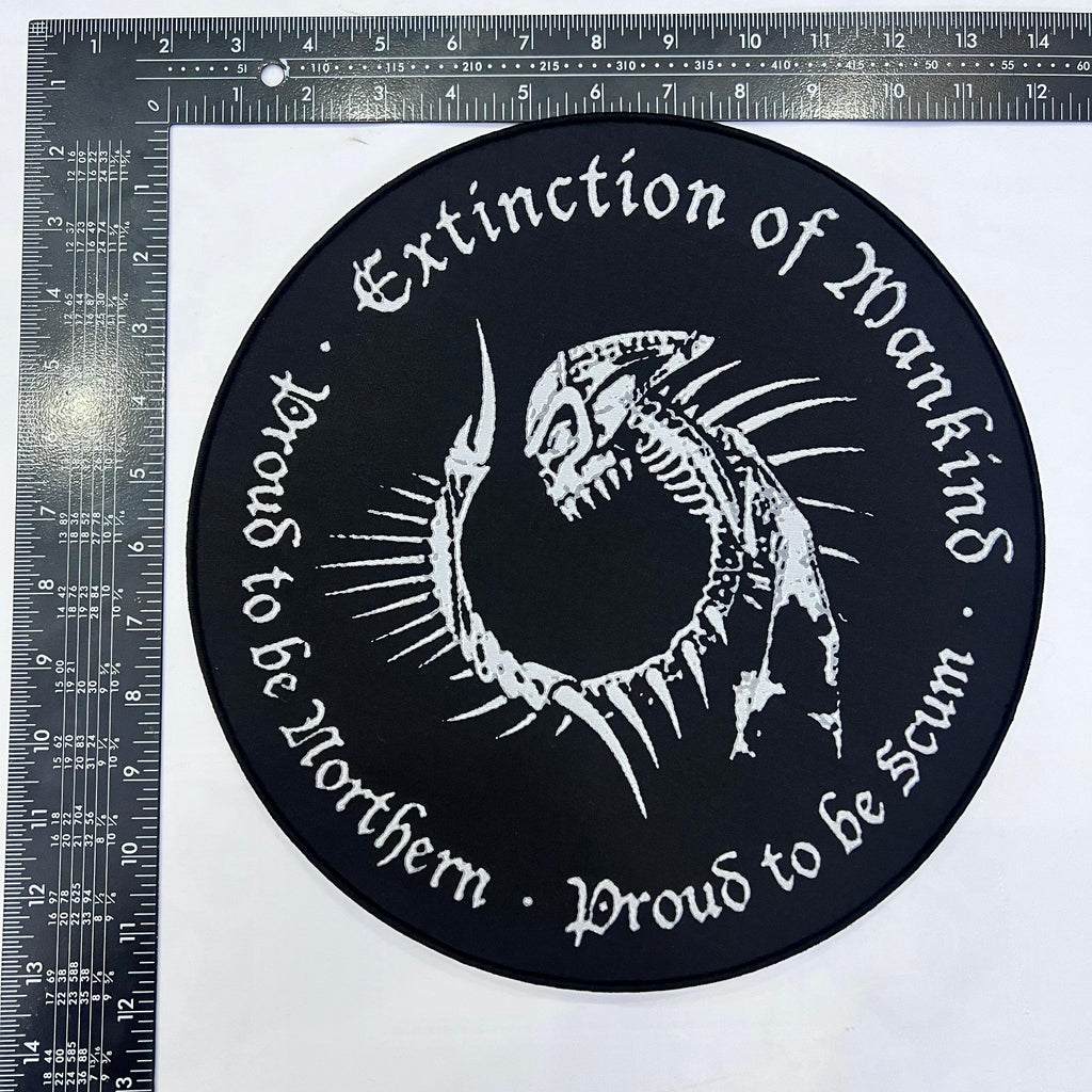EXTINCTION OF MANKIND - Proud to be Northern - Proud to be Scum - Woven Backpatch