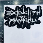 EXTINCTION OF MANKIND - Logo - Oversized Woven Patch