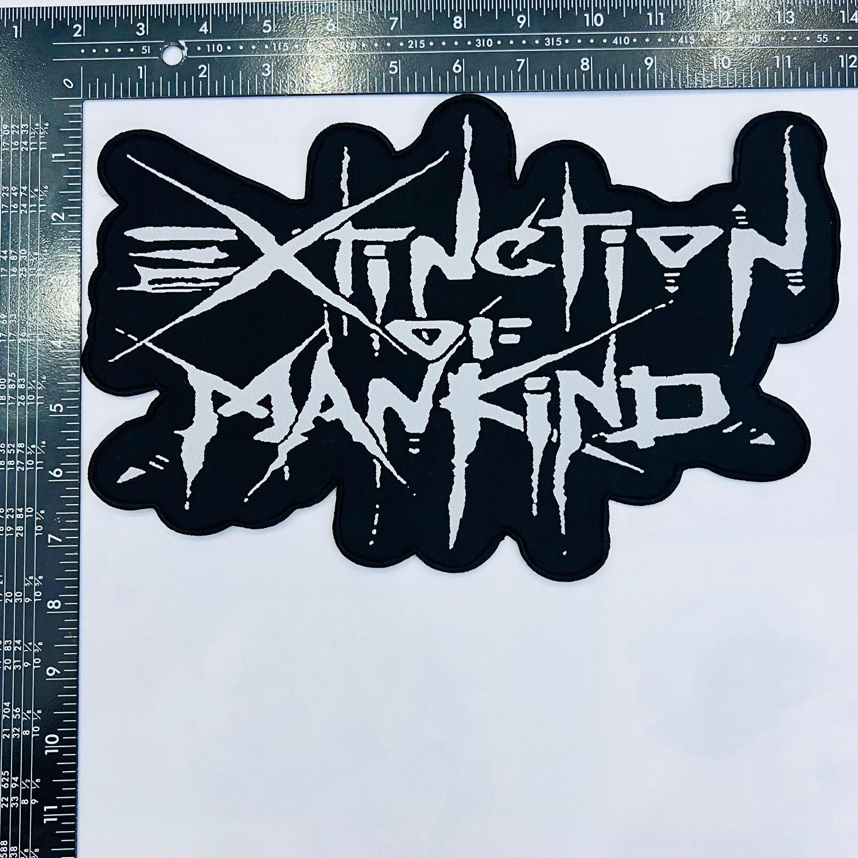 EXTINCTION OF MANKIND - Logo - Oversized Woven Patch