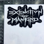 EXTINCTION OF MANKIND - Logo - Oversized Woven Patch