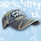 EXTINCTION OF MANKIND - (Glow in the Dark) Logo - GREEN CAMO DAD CAP