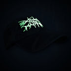EXTINCTION OF MANKIND - (Glow in the Dark) Logo - GREEN CAMO DAD CAP