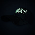 EXTINCTION OF MANKIND - (Glow in the Dark) Logo - GREEN CAMO TRUCKER CAP