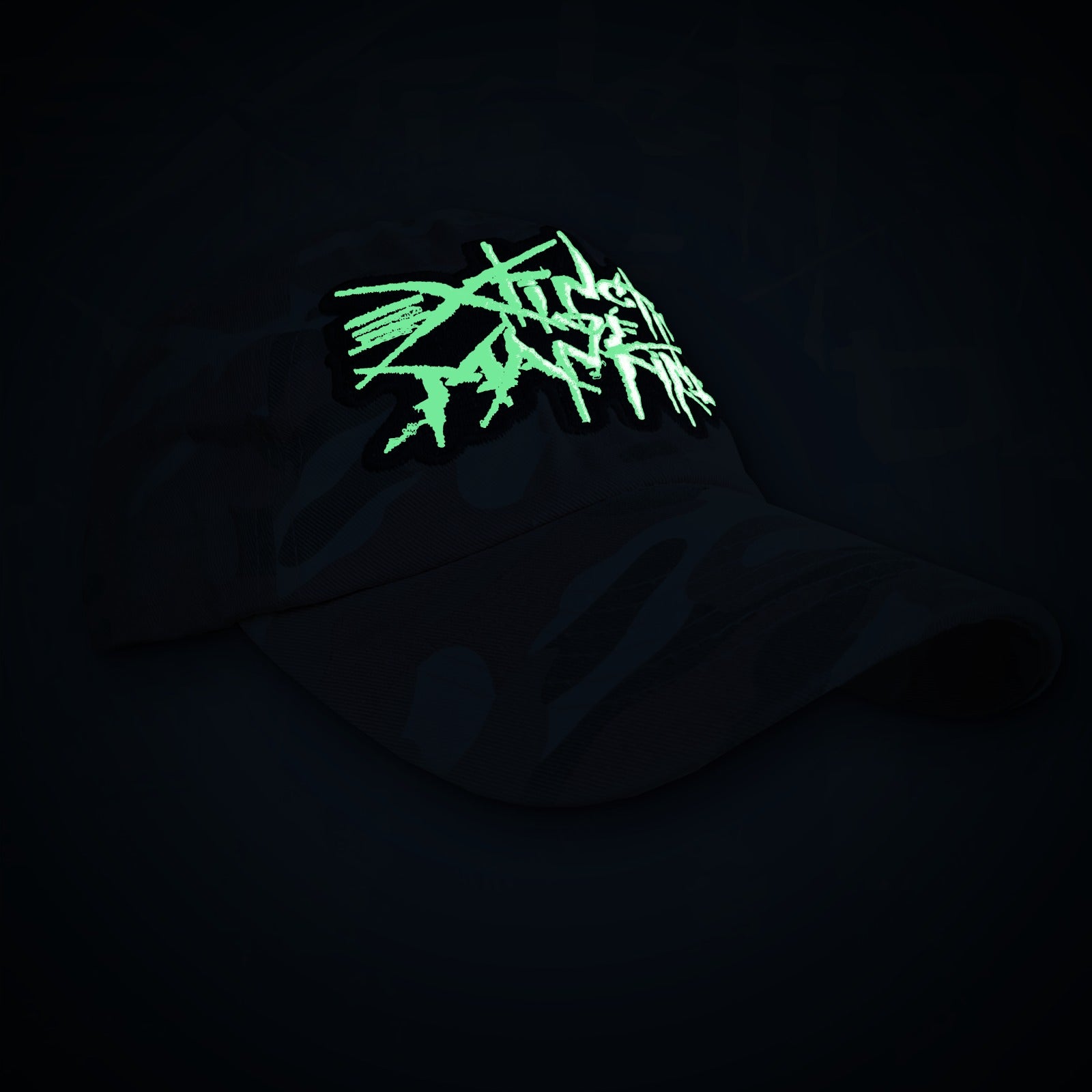 EXTINCTION OF MANKIND - (Glow in the Dark) Logo - PINK CAMO DAD CAP