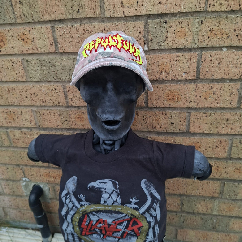 SEPULTURA - Old (Glow in the Dark) Logo - PINK CAMO DAD CAP