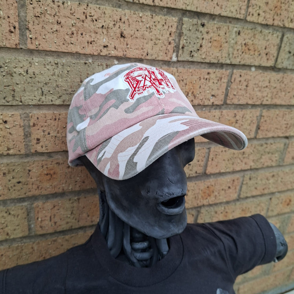 DEATH - (Glow in the Dark) Logo - PINK CAMO DAD CAP