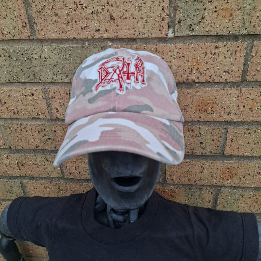 DEATH - (Glow in the Dark) Logo - PINK CAMO DAD CAP