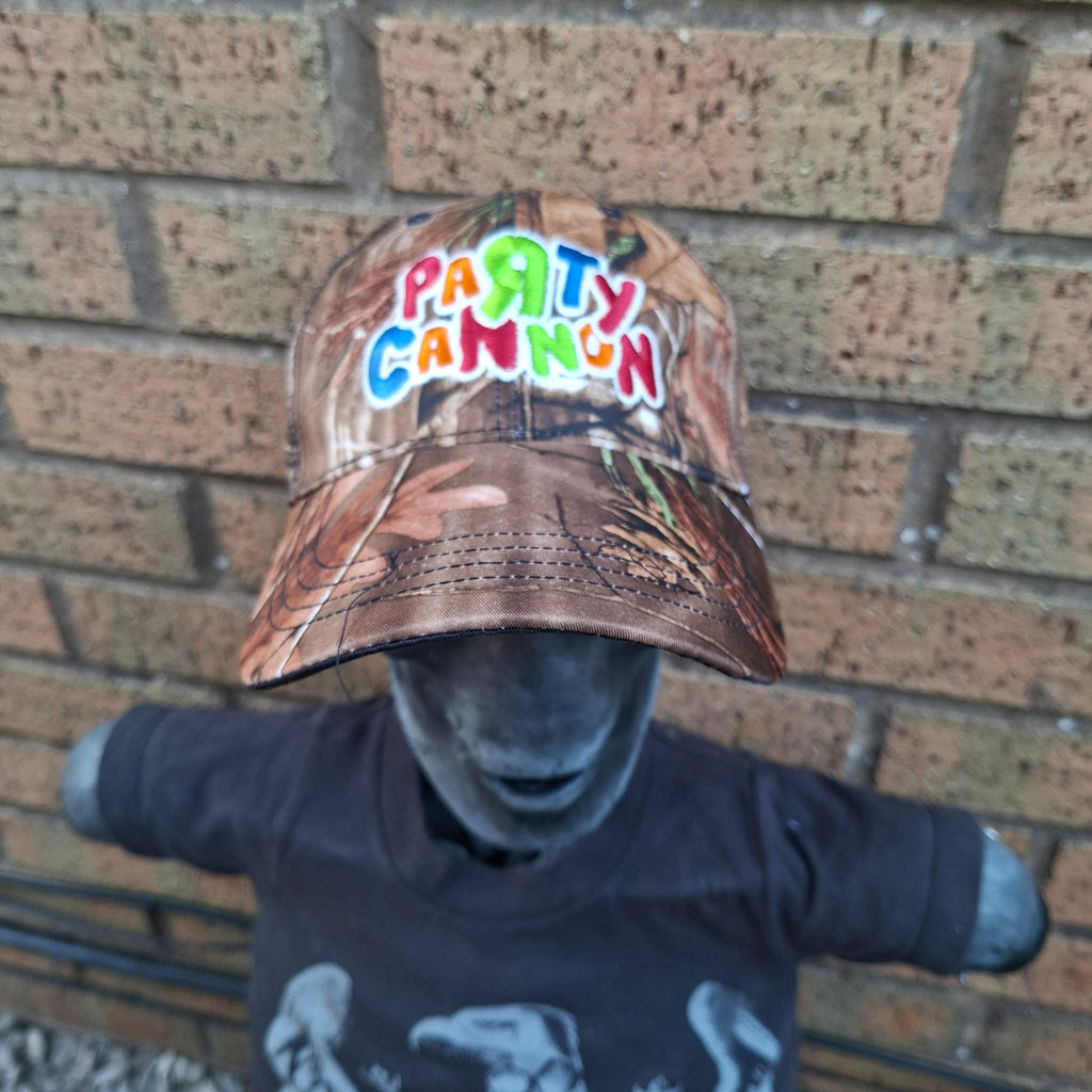 PaRtY CaNnOn - (Glow in the Dark) Logo - LEAF CAMO BASEBALL CAP