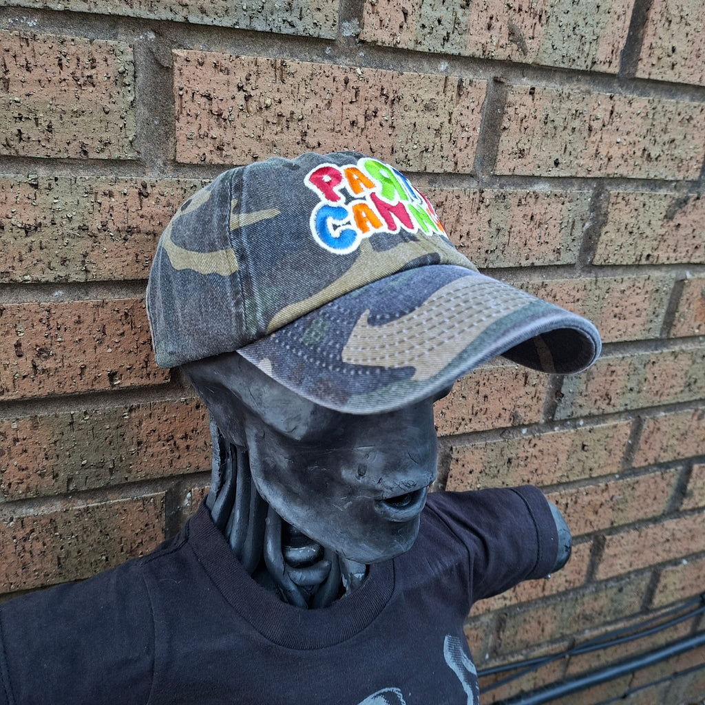 PaRtY CaNnOn - (Glow in the Dark) Logo - GREEN CAMO DAD CAP